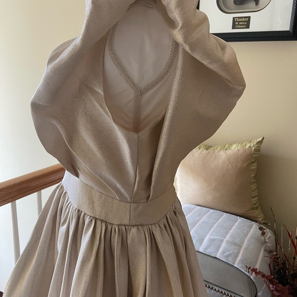 Luxxel Champagne Shimmer Bubble Dress NWT - Picture 9 of 15